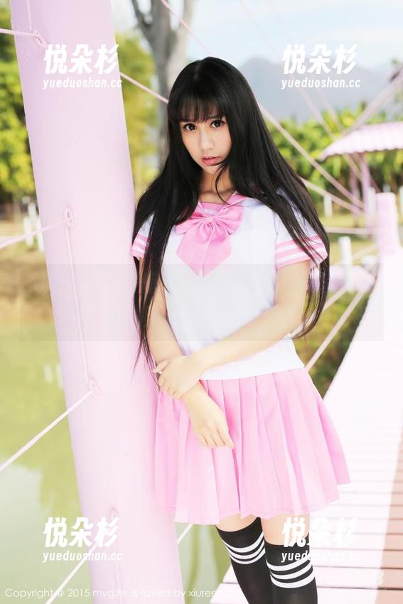 MyGirl美媛馆 - 一身水手服，黄乐然在美图里走了两趟摩天轮